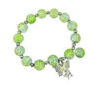 QTYQWC Bracelets perlés pour Femmes Bracelet en Perles de Verre Bracelet à Breloques Papillon Perles Bracelet Papillon pour Femmes Boucles d'oreilles Tendance