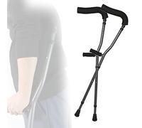 QTYQWC Briaux d'avant-Bras Adultes, béquilles en Aluminium à Forme F avec des Pieds en Caoutchouc antidérapants