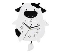 QTYQWC Cartoon Animal Clock Wall with Tail Pendulum Facile à Lire Morloge Murale Moderne Horloges murales créatives Non coche