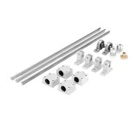 QTYQWC Double de pavé à vis d'arbre à Vide Set Guide de Rail linéaire Rouliers de Curseur Bloque de Support Pièce 200 250 300 350 400 500 mm (400 mm)