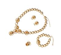 QTYQWC Ensemble de Bijoux de mariée en Cristal, Collier et Bague en Cristal Scintillant, Bracelet en Perles