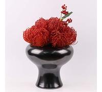 QTYQWC Fausse Fleur de Pincushion, Fleur décorative dans Un Pot de Fleurs en céramique, Beau bonsaï de Fleurs artificielles pour décoration Maison, Bureau ou Espace Public Table Centrale