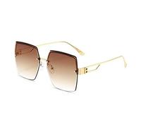QTYQWC Gradient Vintage Femmes Sun Sun Verres sans surdimension Lunes Métal Metal Lunettes de Soleil