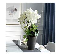 QTYQWC Grand bonsaï Floral Artificiel, pièce maîtresse de Table de Table phalaenopsis en Pot avec Vase en céramique, fête de Mariage phalaenopsis Arrange