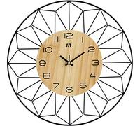 QTYQWC Horloge Murale Grande Horloge Murale de Jardin extérieur Nouveau Grand Nombre Romain Giant Face Ouverte métal métal Noir en Fer Mural horloge-16 Pouces / 40 cm