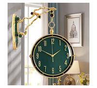 QTYQWC Horloge Murale Luxueuse Horloge Double Face Murale, métal materne 3D Corloges murales rotatives, Montre Murale muette intérieure, Mur Suspendu Mural décoratif