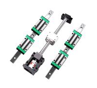 QTYQWC Kit de vis à Bille à Billes à Double écrou Kit de vis à Billes SFU3210 + HGR30 Kit de Guide linéaire avec 4pcs HGH30ca Blocs L1050-1400 mm + HM25-110 pour la pièce (1350 mm)