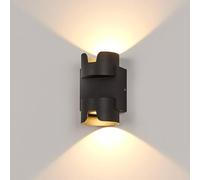 QTYQWC LED Moderne légère Murale extérieure, 6,3 ", en Haut ou vers Le Bas 3000k Blanc Chaud, Applique de Cylindre imperméable, 10W, IP65, luminaires muraux - Garage de Patio de Porche extérieur