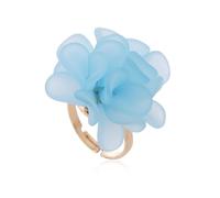 QTYQWC Mignon Camellia Flower State Anneau pour les femmes Girls Gold plaqué DESTY PETAL LEAGE FLORAL MARIAGE FLORA