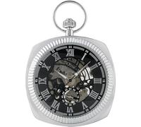 QTYQWC Montre de Poche, Noir/Argent/Or Manuel mécanique Manuel de Poche