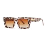 QTYQWC Nouveau 2025 Lunettes de Soleil rétro Femmes Leopard Gradient Shades UV400 Hommes
