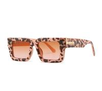 QTYQWC Nouveau 2025 Lunettes de Soleil rétro Femmes Leopard Gradient Shades UV400 Hommes