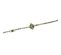 QTYQWC Nouveau 2025 Luxury S925 Bracelet féminin argent sterling 14K Gold Square Emerald Crytal Bracelets pour femmes Her Bijoux Bijoux Décoration de mariage Bijoux commémoratif TRENDY Best for Gift