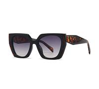 QTYQWC Nouveau 2025 pour Les Femmes Vintage Black Blanc Verres de Soleil Femme Nuances Gradient Numes de Soleil