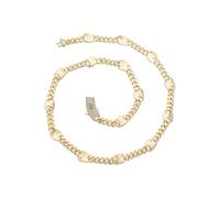 QTYQWC Nouveau 2026 14K Gold plaqué Monaco chaîne pivotante Pave Lock Monaco Lightweight Cuban 10 mm Support Support Jewelry Fashion Accessoires Créatif Creative Gift