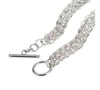 QTYQWC NOUVEAU 2026 925 Collier de chaîne multi-ot en argent sterling