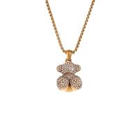 QTYQWC Nouveau 2026 Arrivée unisexe assise debout ours pendentif collier résistant à l'eau 18k plaqué 316l Constructions de bijoux en acier inoxydable