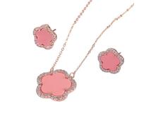 QTYQWC Nouveau 2026 Arrivée Unisexe Top Women Hers Hers Hers Cinveau de fleurs de fleurs Collier Oreilles Fashion Luxury Naturel Stone Shel