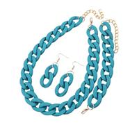 QTYQWC NOUVEAU 2026 Collier de tour de cou de chaîne grossière en acrylique pour femmes TRENDY BOHEMIN