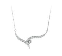 QTYQWC NOUVEAU 2026 UNISEX 925 Collier de ligne en argent sterling pour femmes, cadeaux de bijoux de pendentif délit plaqué or anniversaire/Valentin Decoration Luxury With You Accessoires TRENDY POUR