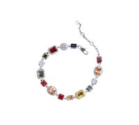 QTYQWC Nouveau 2026 Unisexe Pera Luxury Gold Color multicolore Cubic Zirconia Bracelets de chaîne de liaison réglable pour hommes et femmes
