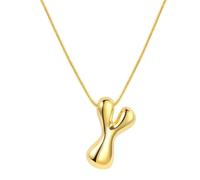 QTYQWC Nouveau collier de lettres en argent sterling 2025 925 pour son cadeau lisse des bijoux mignons accessoires de mode créatif à la mode