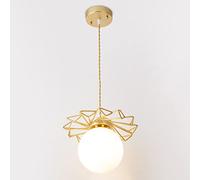 QTYQWC Pendre en métal Industriel Suspension du Plafond de lumière du Plafond Plafond Light avec Une Teinte en Verre Chandelier à Hauteur réglable pour la Salle à Manger de Restaurant Aspire à
