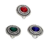 QTYQWC Personnalité en diamant complet ajusté Round anneau rond brillant Ring 3 pièces Ring 3 pièces pour les femmes