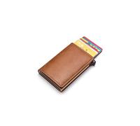QTYQWC Portefeuilles pour Hommes, boîte de Protection pour Cartes, Portefeuille de sécurité pour Hommes et Femmes, étui en Aluminium coloré en PU à la Mode (Couleur : C)