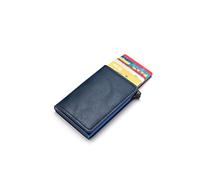 QTYQWC Portefeuilles pour Hommes, boîte de Protection pour Cartes, Portefeuille de sécurité pour Hommes et Femmes, étui en Aluminium coloré en PU à la Mode (Couleur : C)