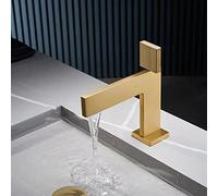 QTYQWC Robinets mélangeurs d'évier de Cuisine, robinets de Salle de Bains en Cascade, Robinet de lavabo brossé, mélangeur d'eau Froide et Chaude, robinets d'évier de Salle de Bains, robinets de