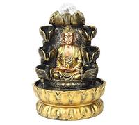 QTYQWC Statue de Bouddha Ornement de l'ornement à Eau Couvrant la Cascade de Cascade LED Crystal Fountain Desktop Feng Shui Décoration pour la décoration de la Maison