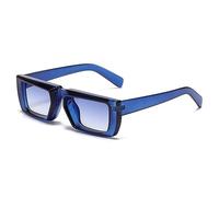 QTYQWC Steampunk Lunettes de soleil de sport à monture épaisse Lunettes de soleil tendance femmes miroir lunettes de soleil hommes punk carré petites nuances lunettes