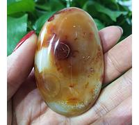QTYQWC Stone Natural Red Agate Palm Stone Chakra Spiritual Energy Meditation Crystal Home Ornement, A8 168G