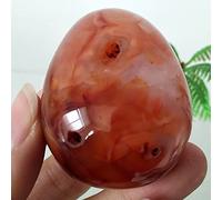 QTYQWC Stone Natural Red Agate Palm Stone Chakra Spiritual Energy Meditation Crystal Home Ornement, A8 168G