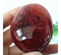 QTYQWC Stone Natural Red Agate Palm Stone Chakra Spiritual Energy Meditation Crystal Home Ornement, A8 168G