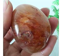 QTYQWC Stone Natural Red Agate Palm Stone Chakra Spiritual Energy Meditation Crystal Home Ornement, A8 168G
