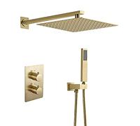 QTYQWC Système de Douche de Pluie en Or Brosse