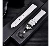 QTYQWC Watch Band Strap de montre en cuir de vache authentique avec bracelet de boucle Bracelet Green Red White Watch Band 18 mm 20 mm 22 mm 24 mm (Black-Jojo's Bizarre Adventure1,22 mm)