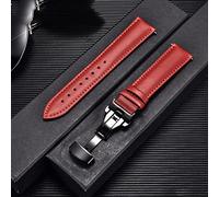 QTYQWC Watch Band Strap de montre en cuir de vache authentique avec bracelet de boucle Bracelet Green Red White Watch Band 18 mm 20 mm 22 mm 24 mm (Black-Jojo's Bizarre Adventure1,22 mm)