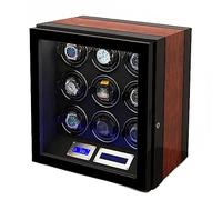 QTYQWC Watch Winder pour 9 Montres automatiques avec 9 Surveillants Stockages Wood Shell Piano Finish Motor Watch Turner