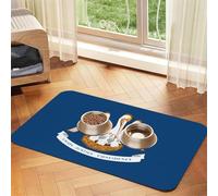 qtyvgtic Tapis d'alimentation pour chien et chat - Nappe en cuir absorbant - Imperméable - Pas de taches - Séchage rapide - Antidérapant - 60 x 40 cm