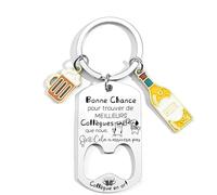 QTZXZX Cadeau Collègue Porte Clef Cadeau depart Collègue de travail homme Retraite Homme Original porte clef collegue au top collègue de travail humoristique (1)