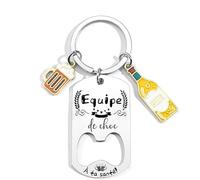 QTZXZX Cadeau Equipe de choc Porte Clef - Super Patron Super Collègue Cadeau pour son Boss Anniversaire Patron Porte Clef pour son Chef Homme Accessoire Humour (1)