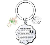 QTZXZX Cadeau Fete Des Meres, Anniversaire Maman, Cadeau pour Maman, Original Porte Clef Maman, Idee Maman, Jeune Maman, Maman Noel (4)