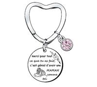 QTZXZX Cadeau Fete des Meres,Personnalisé Cadeau Maman Noel,Idee Cadeaux Fête des Mères Original pour Maman Noël Belle Mere Jeune Maman Fille Anniversaire Saint Valentin Remerciments Merci