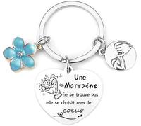 QTZXZX Cadeau Marraine Demande Porte-Clés Veux-tu être ma Marraine Porte-Clés Demande Marraine Unique pour Baptême, Communion & Anniversaire (7)