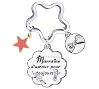 QTZXZX Cadeau Marraine Demande Porte-Clés Veux-tu être ma Marraine Porte-Clés Demande Marraine Unique pour Baptême, Communion & Anniversaire (5)