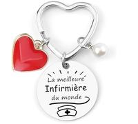 QTZXZX De l'infirmière, Du Nouvel An,Porte-clés Infirmière,Porte Clef Inspiration,Infirmiere Porte Clef, étudiant Médecine,Cadeau Infirmiere,Cadeaux du Nouvel An (1)