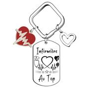 QTZXZX De l'infirmière, Du Nouvel An,Porte-clés Infirmière,Porte Clef Inspiration,Infirmiere Porte Clef, étudiant Médecine,Cadeau Infirmiere,Cadeaux du Nouvel An (2)